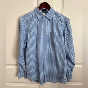GAP Light Blue Striped Dress Shirt
